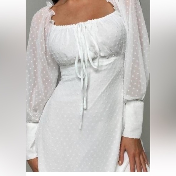 MISSGUIDED PLUS NWT Dobby Long Sleeve Dress Size US 16 - Picture 1 of 7